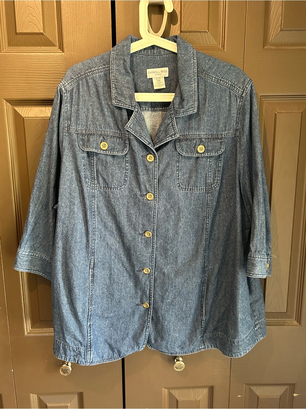 Carroll Reed Plus Denim Button-Front Jacket in Blue - Picture 4 of 12